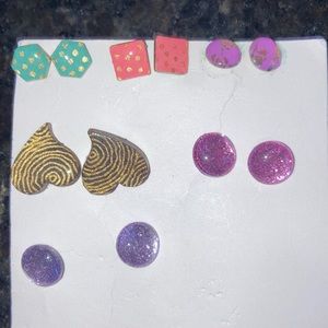 Assortment of stud earrings